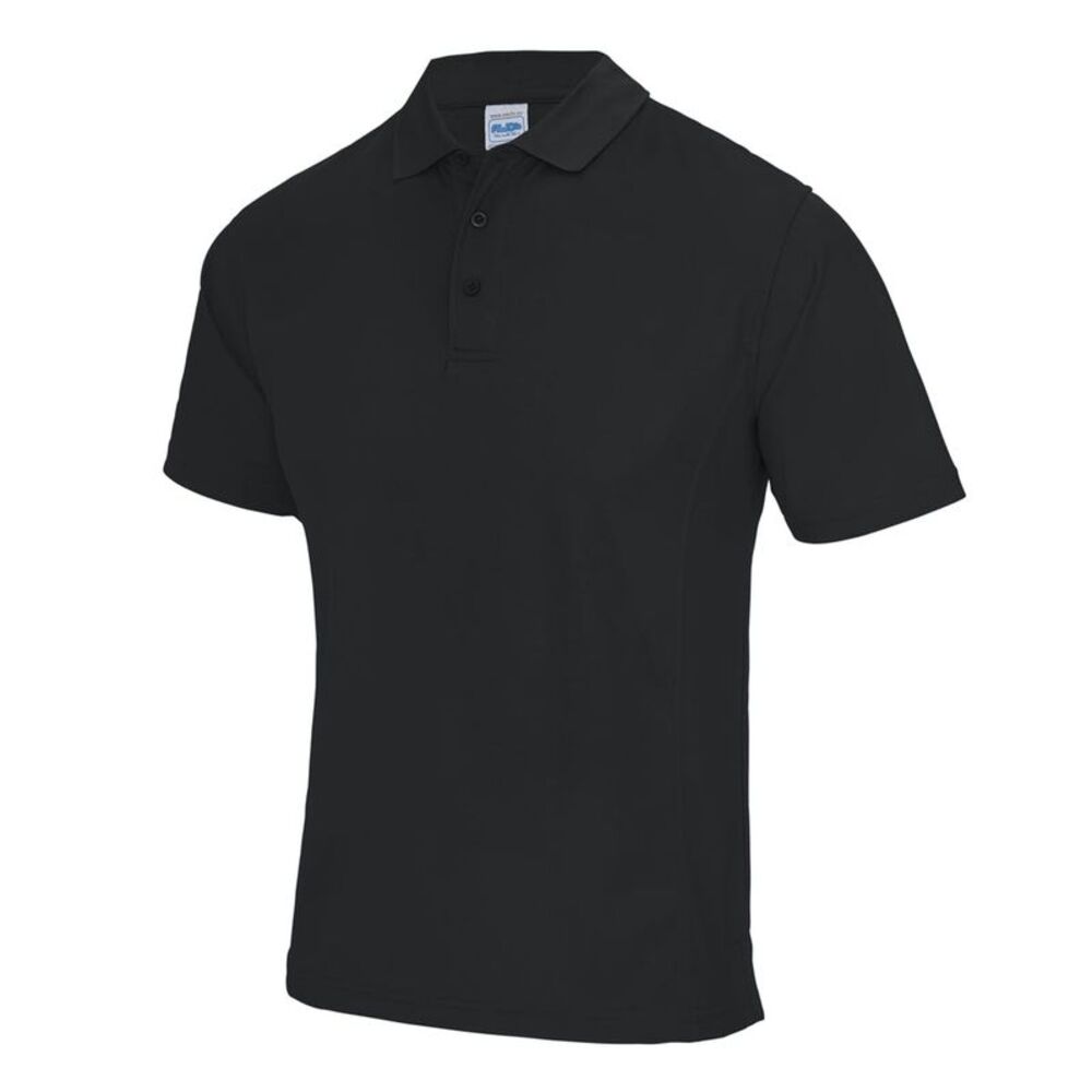 AWDis Cool Mens SuperCool Sports Performance Polo Shirt /T-Shirt / Jet Black